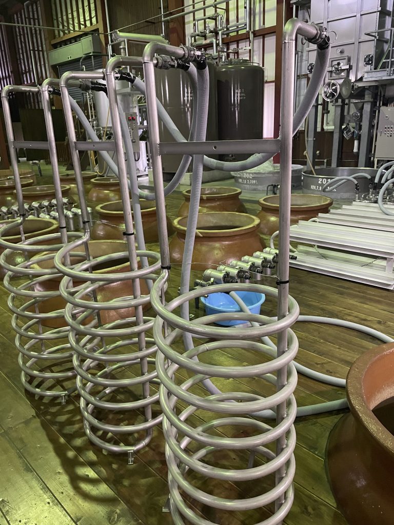 蛇管漏れチェック作業