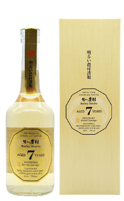 AKARUINOUSON　BAREY　ミズナラ樽熟成「麦」７年　40度　720ml　化粧箱入